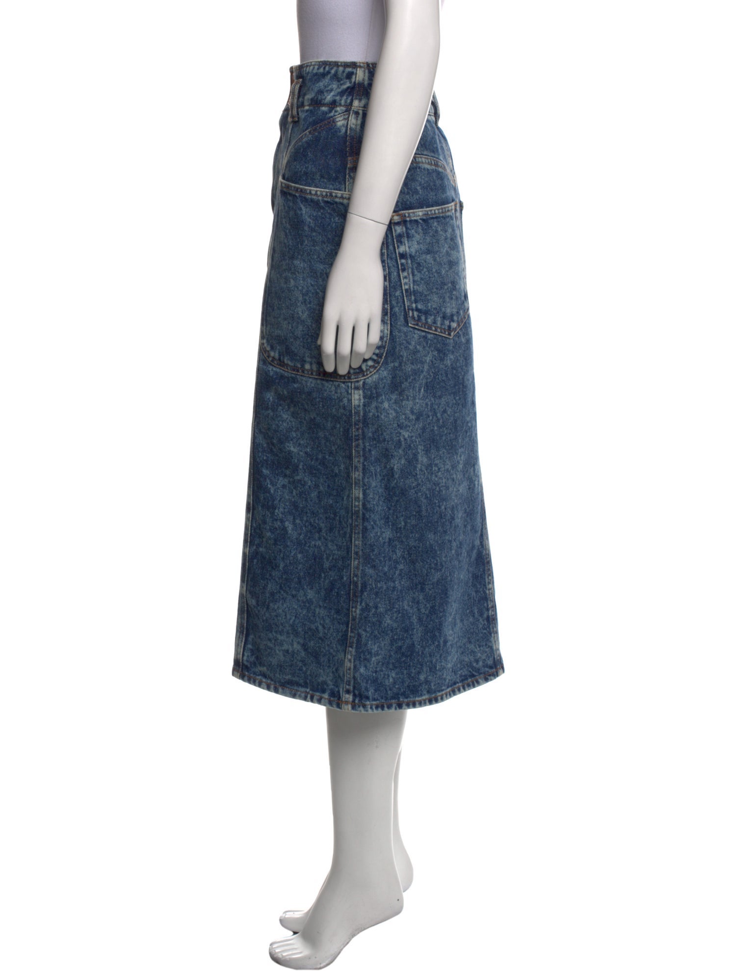 Étoile Isabel Marant Faux Fur Trim Midi Length Skirt