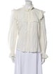 Étoile Isabel Marant Mock Neck Long Sleeve Button-Up Top