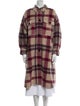 Étoile Isabel Marant Merino Wool Plaid Print Coat