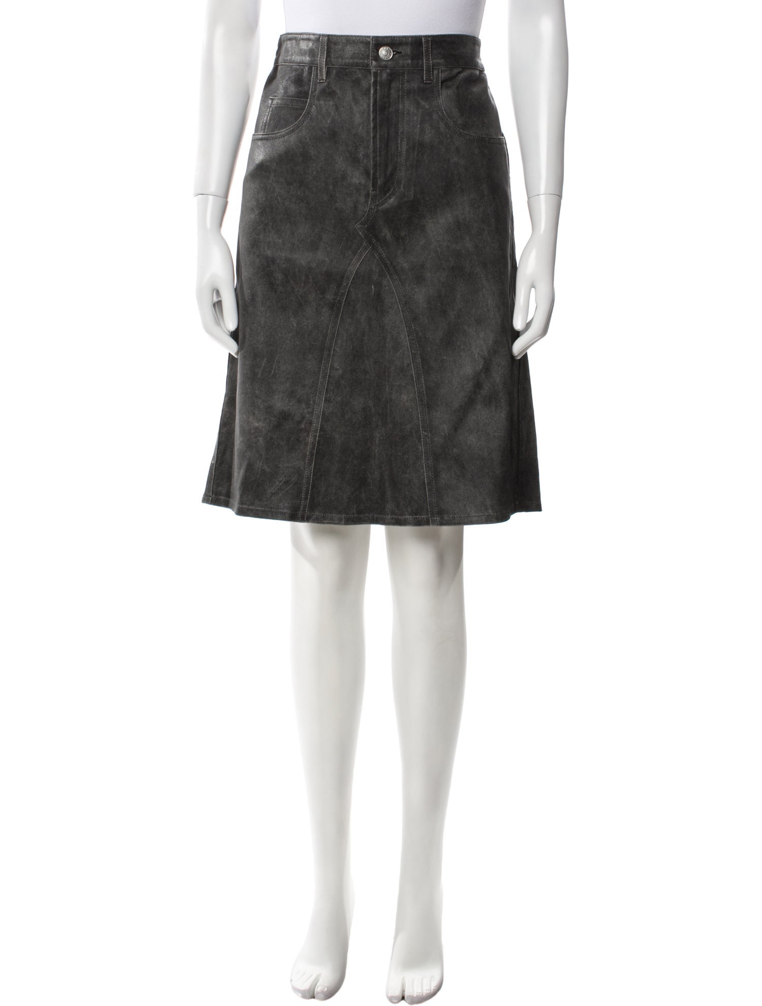 Étoile Isabel Marant Lamb Leather Knee-Length Skirt