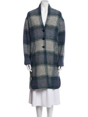 Étoile Isabel Marant Wool Plaid Print Coat