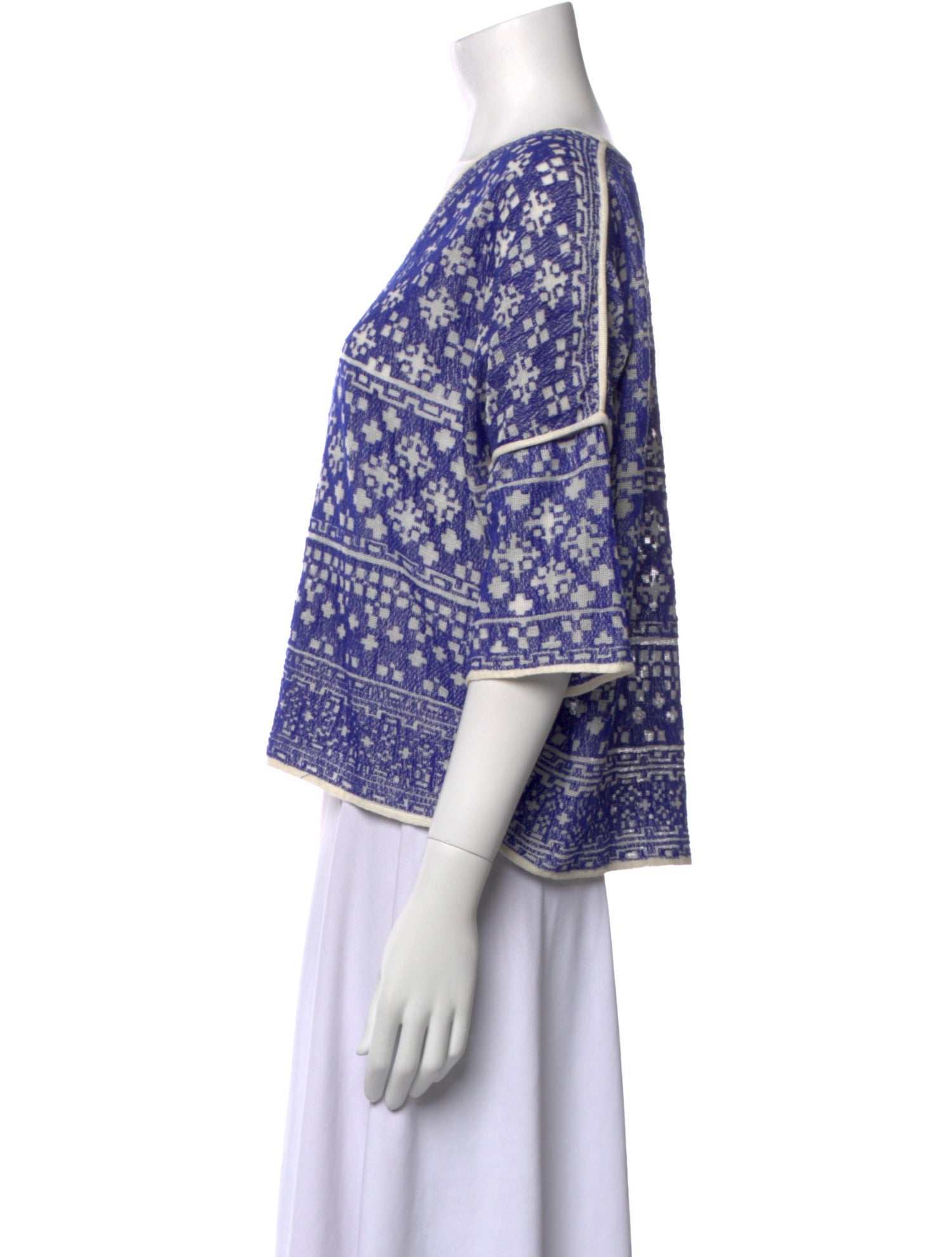 Étoile Isabel Marant Printed V-Neck Crop Top