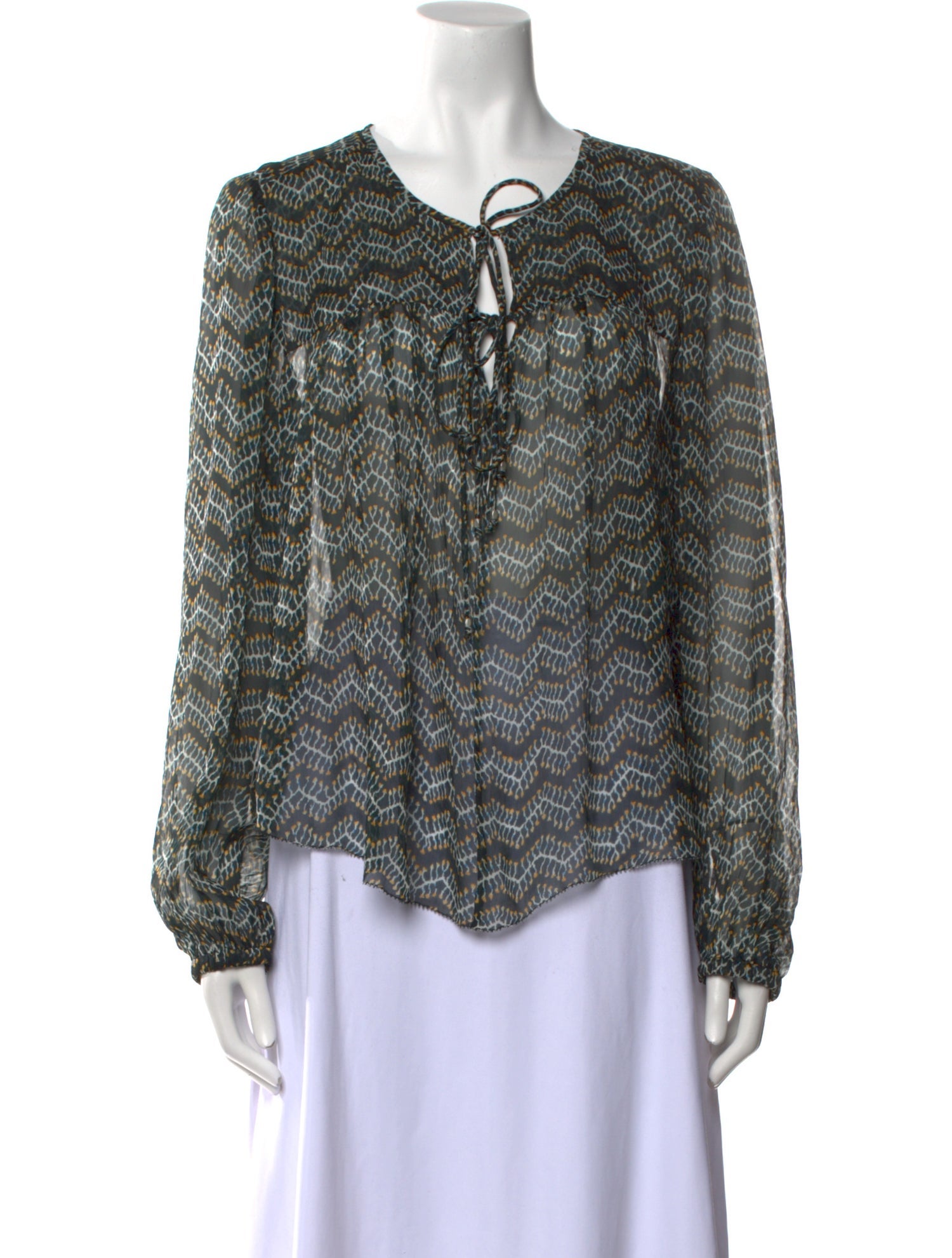 Étoile Isabel Marant Printed V-Neck Blouse