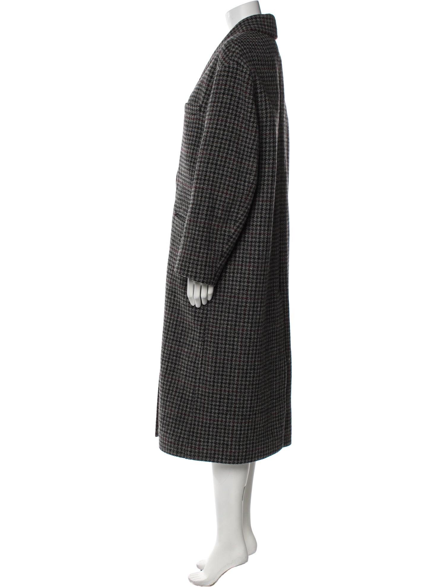 Étoile Isabel Marant Virgin Wool Houndstooth Print Coat