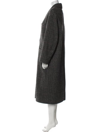 Étoile Isabel Marant Virgin Wool Houndstooth Print Coat