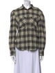 Étoile Isabel Marant Plaid Print Long Sleeve Button-Up Top