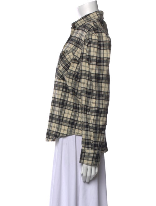 Étoile Isabel Marant Plaid Print Long Sleeve Button-Up Top