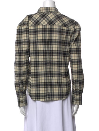 Étoile Isabel Marant Plaid Print Long Sleeve Button-Up Top