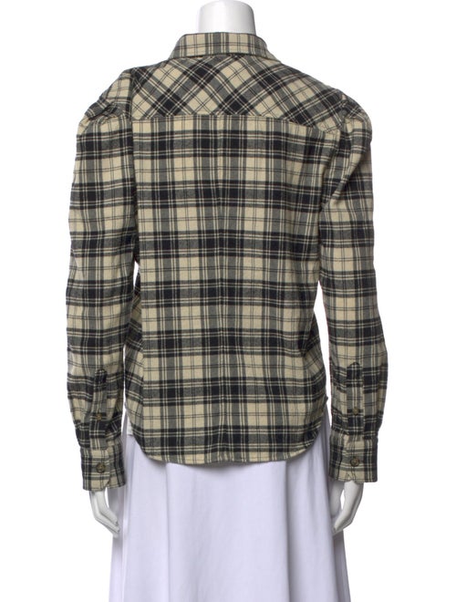 Étoile Isabel Marant Plaid Print Long Sleeve Button-Up Top