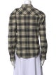 Étoile Isabel Marant Plaid Print Long Sleeve Button-Up Top