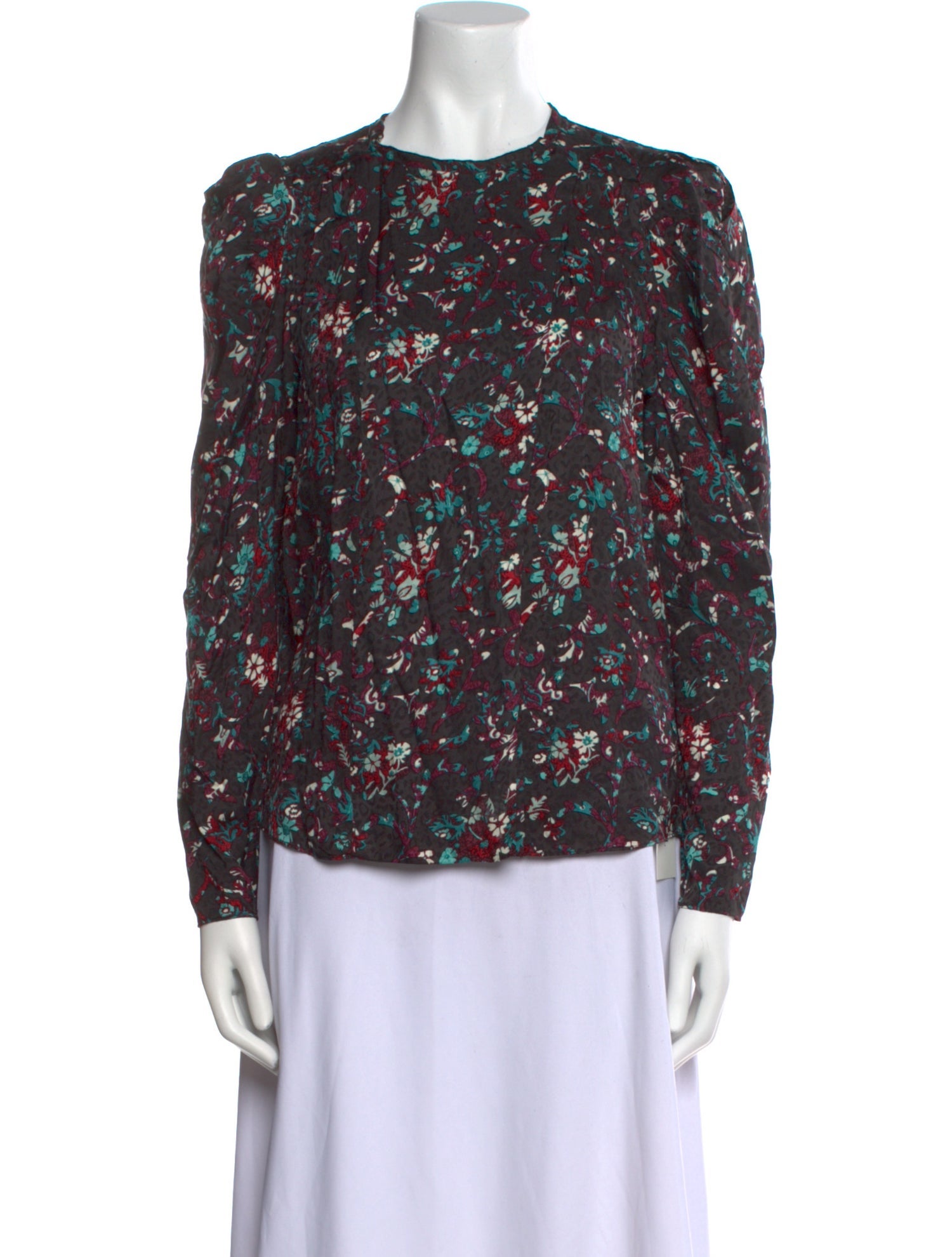 Étoile Isabel Marant Floral Print Crew Neck Blouse