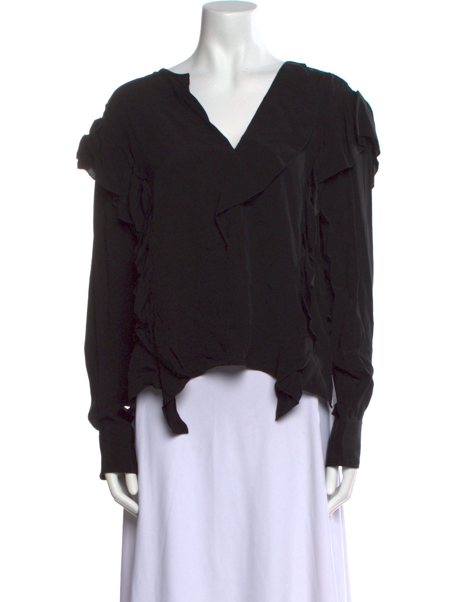 Étoile Isabel Marant V-Neck Long Sleeve Blouse