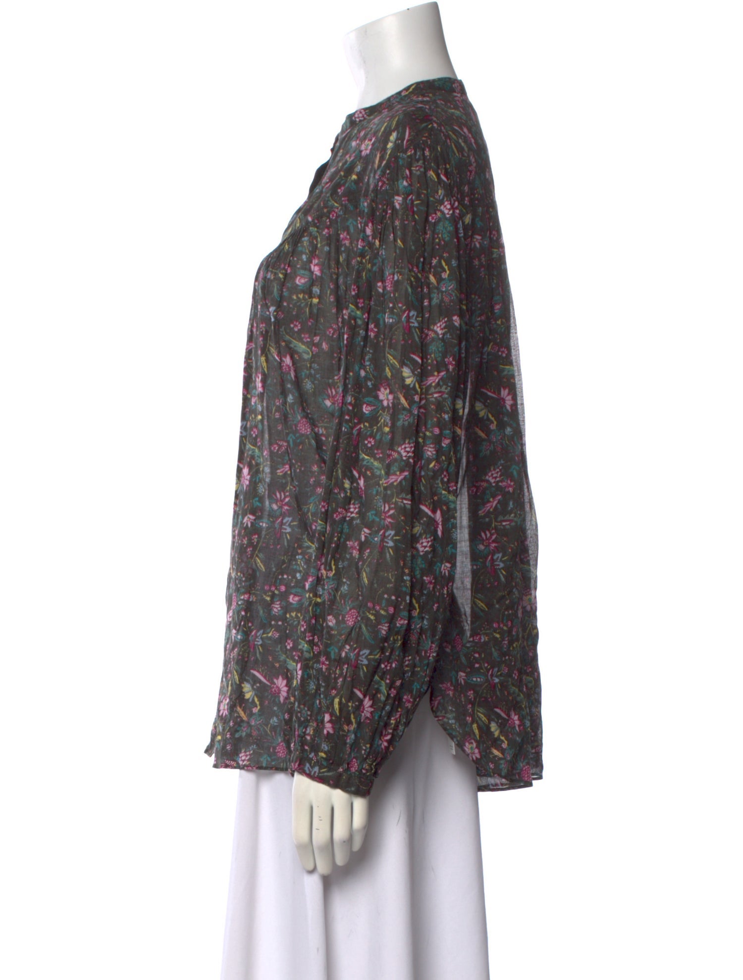 Étoile Isabel Marant Floral Print Mock Neck Blouse
