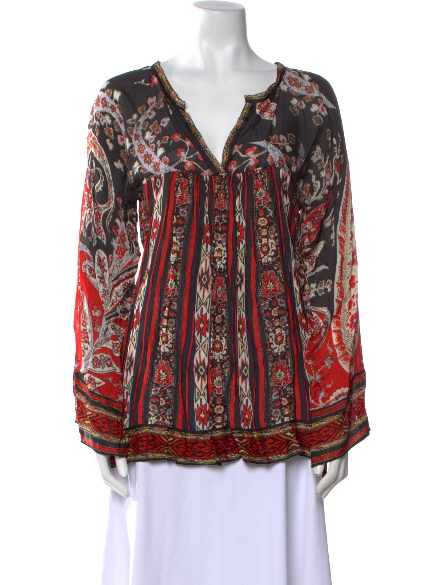 Étoile Isabel Marant Printed V-Neck Blouse