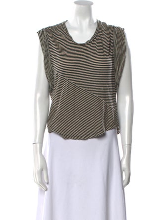 Étoile Isabel Marant Striped Scoop Neck Crop Top