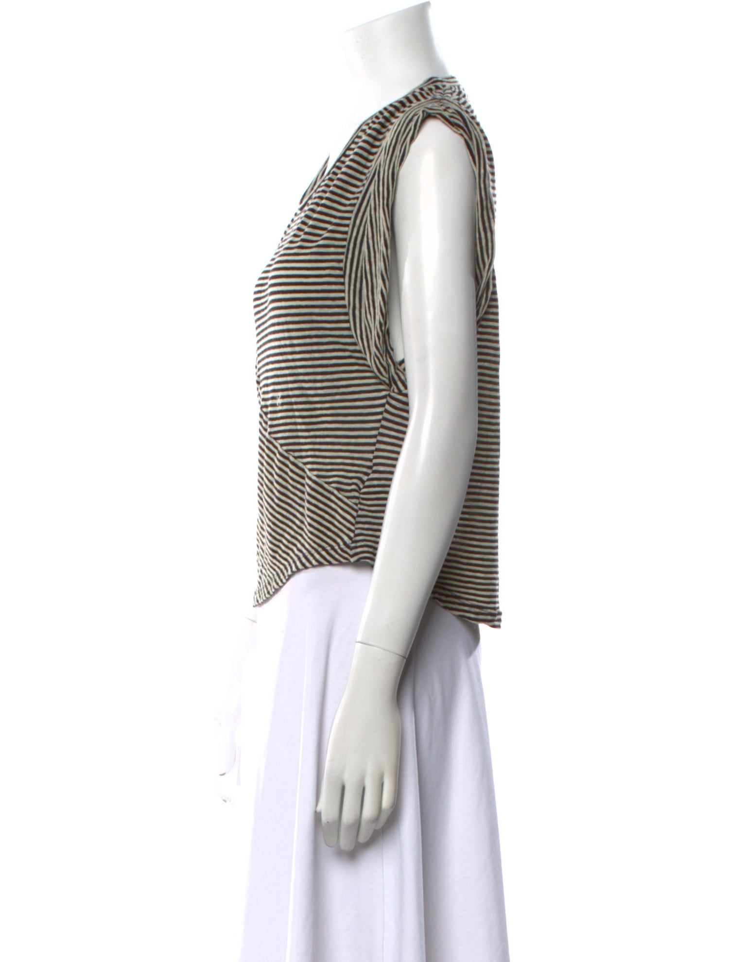 Étoile Isabel Marant Striped Scoop Neck Crop Top