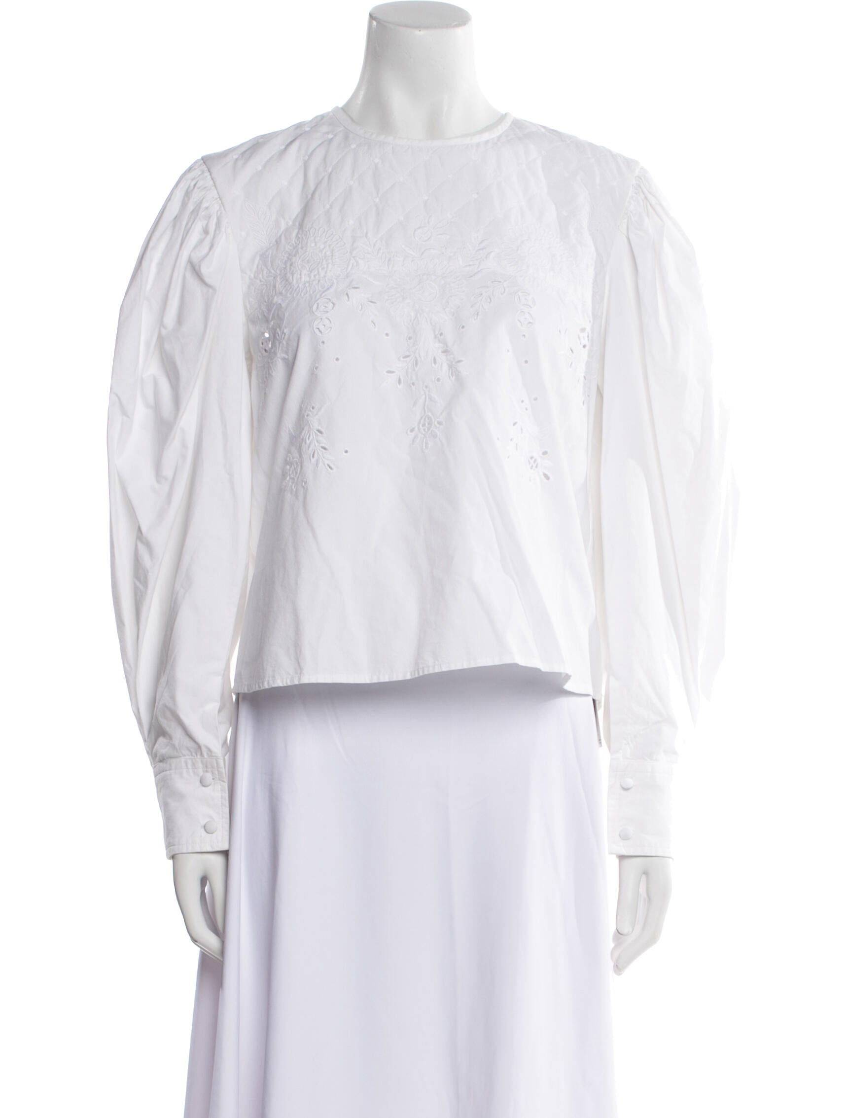 Étoile Isabel Marant Crew Neck Long Sleeve Crop Top