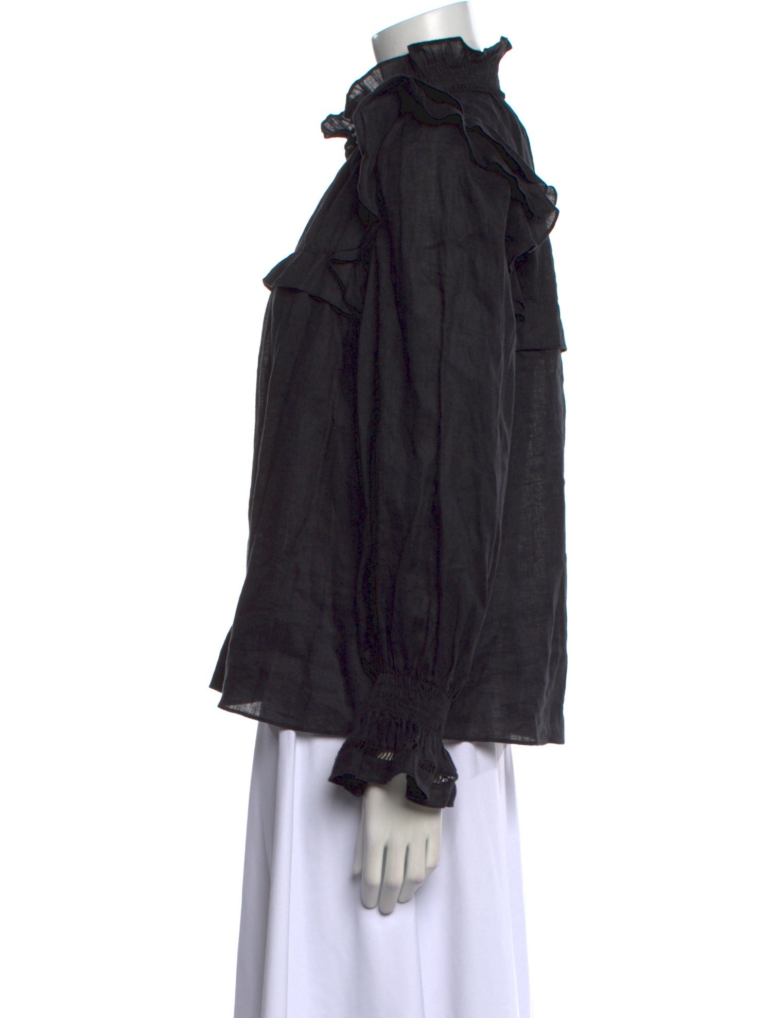 Étoile Isabel Marant Linen Mock Neck Blouse