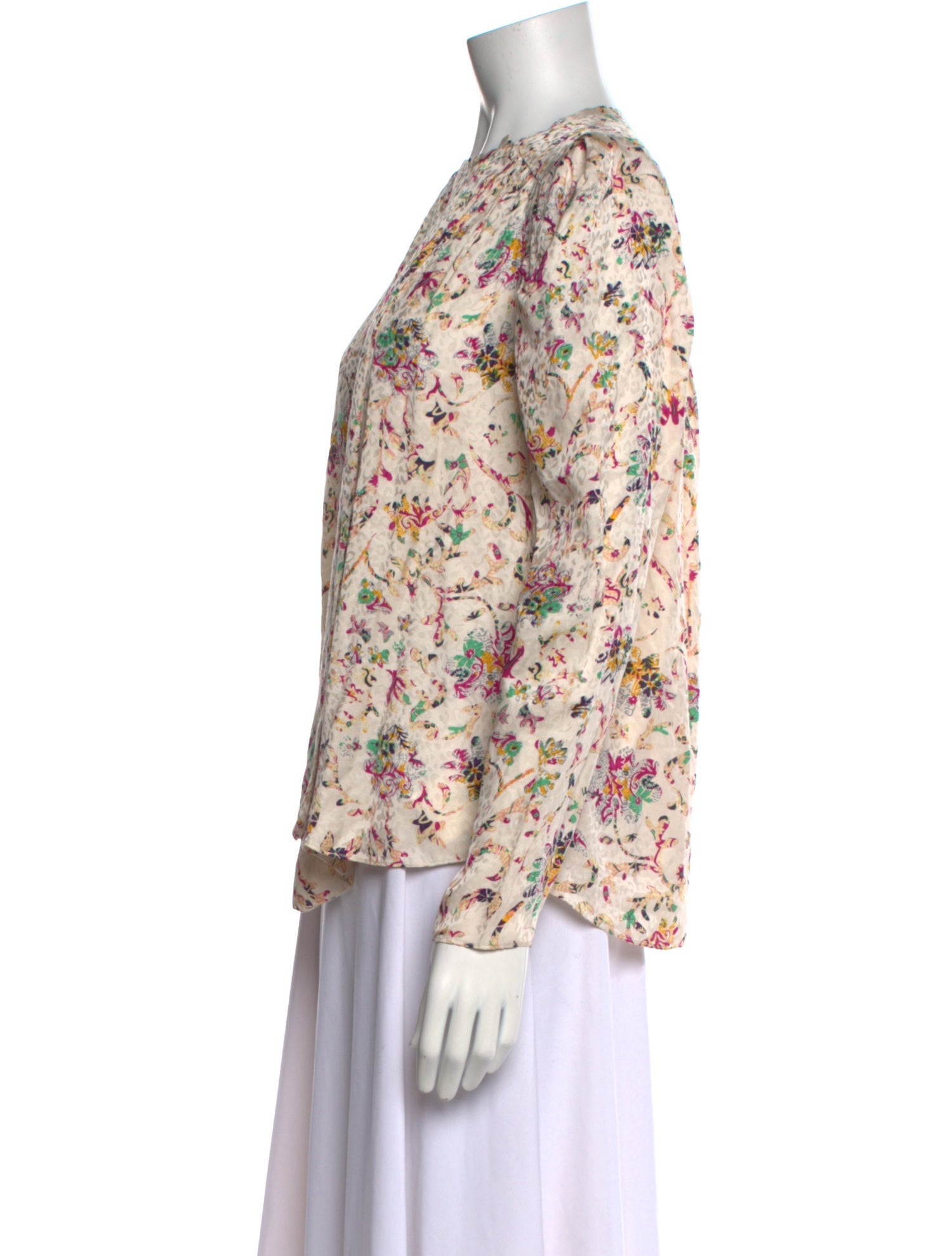 Étoile Isabel Marant Floral Print Crew Neck Blouse