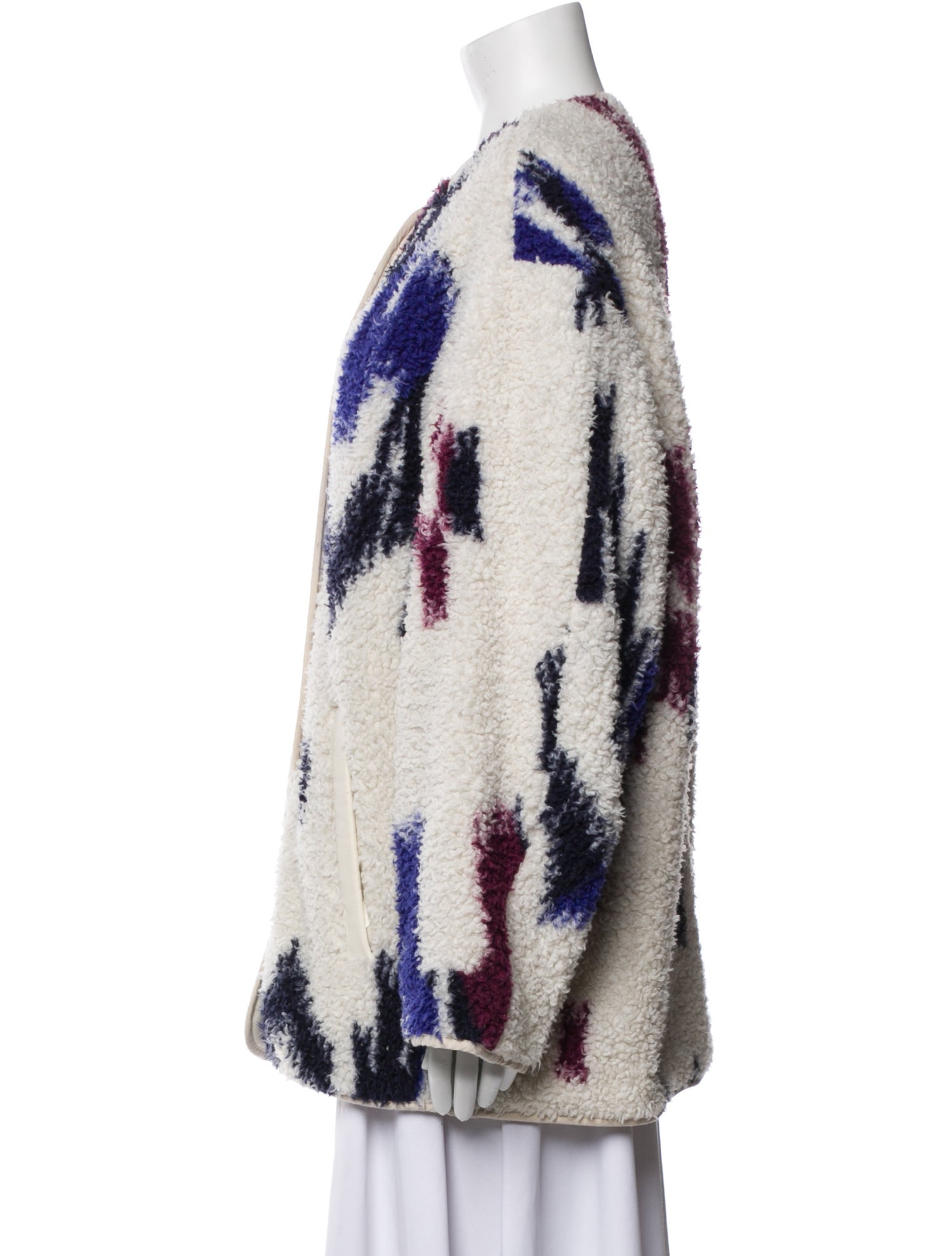 Étoile Isabel Marant Tie-Dye Print Faux Fur Coat