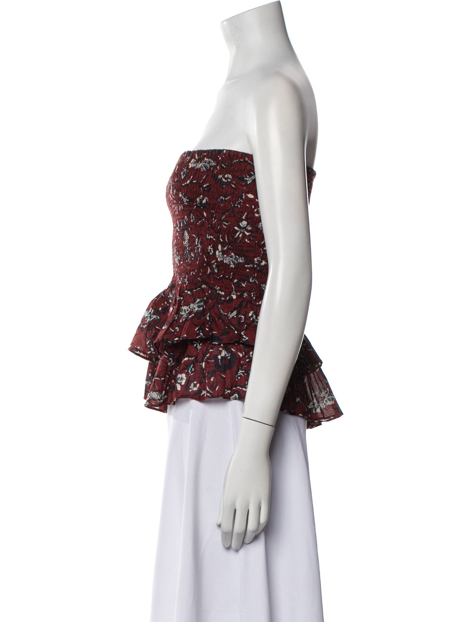 Étoile Isabel Marant Printed Strapless Crop Top