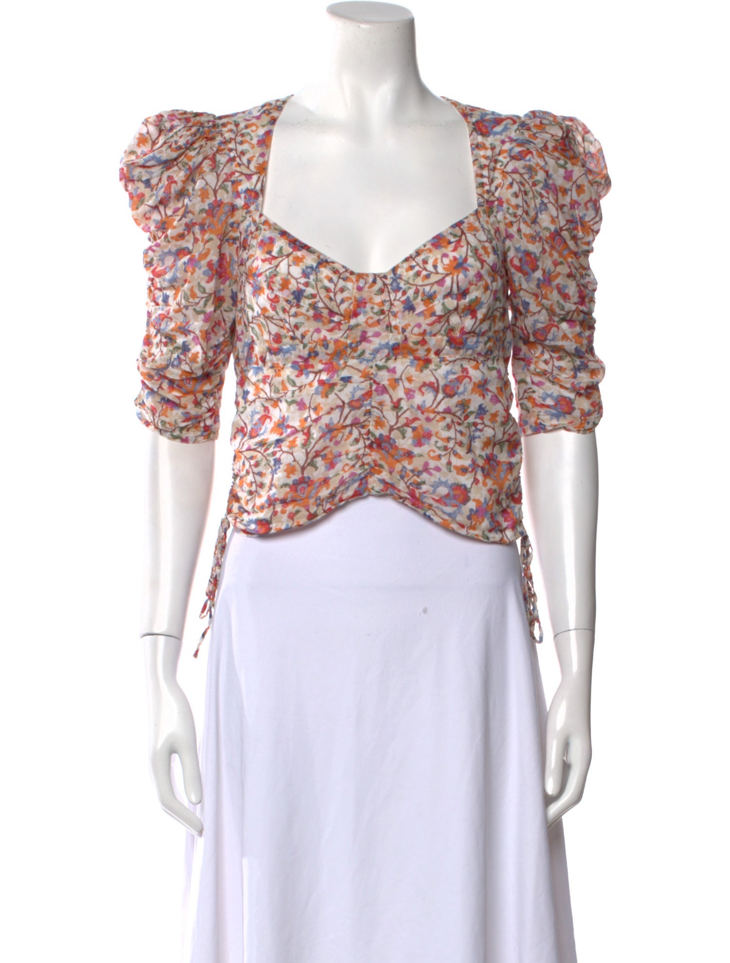 Étoile Isabel Marant Printed V-Neck Crop Top