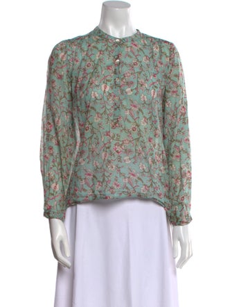 Étoile Isabel Marant Floral Print Crew Neck Blouse
