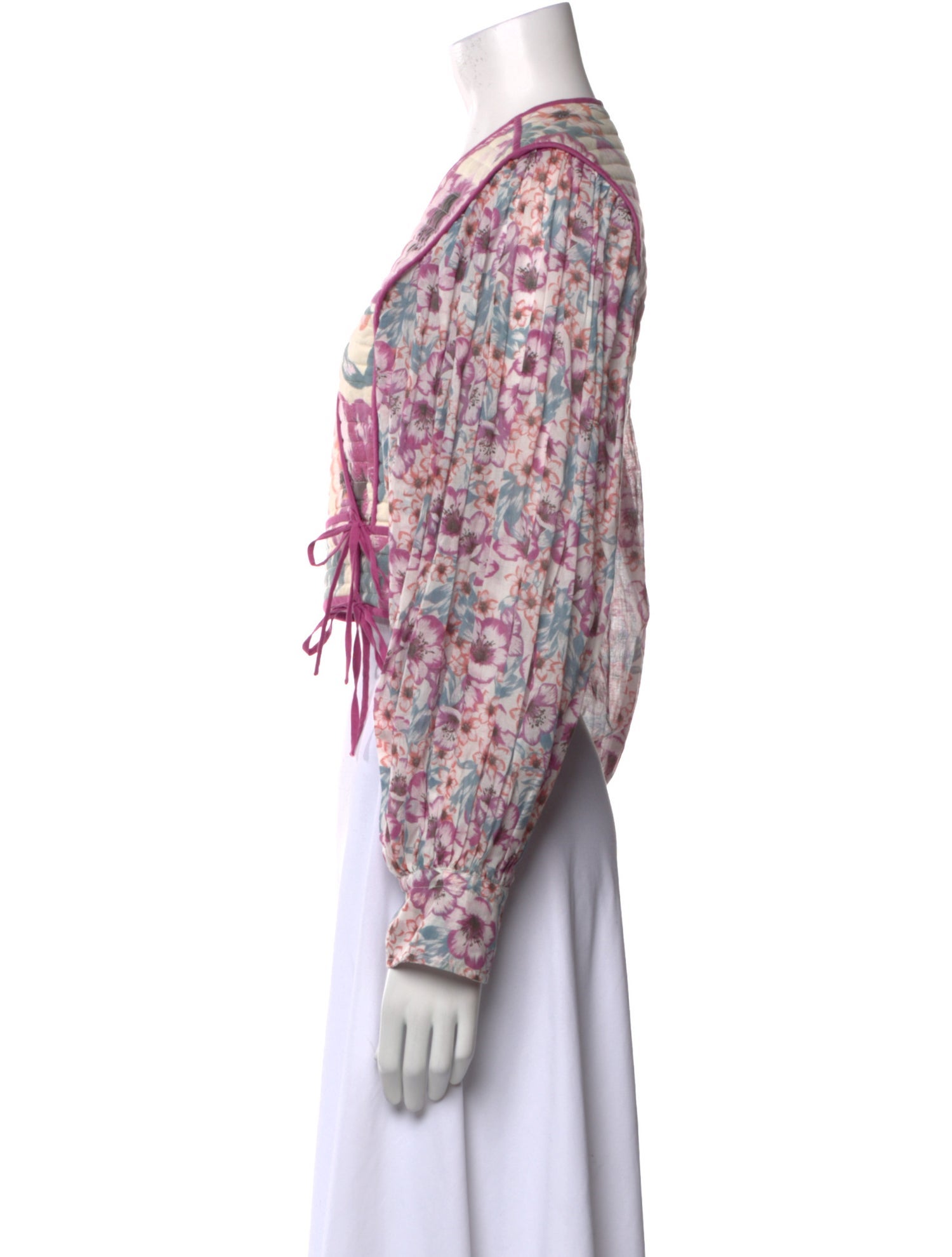 Étoile Isabel Marant Floral Print V-Neck Crop Top