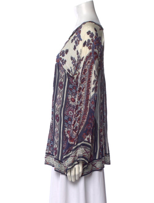 Étoile Isabel Marant Printed V-Neck Blouse