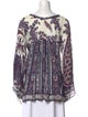 Étoile Isabel Marant Printed V-Neck Blouse