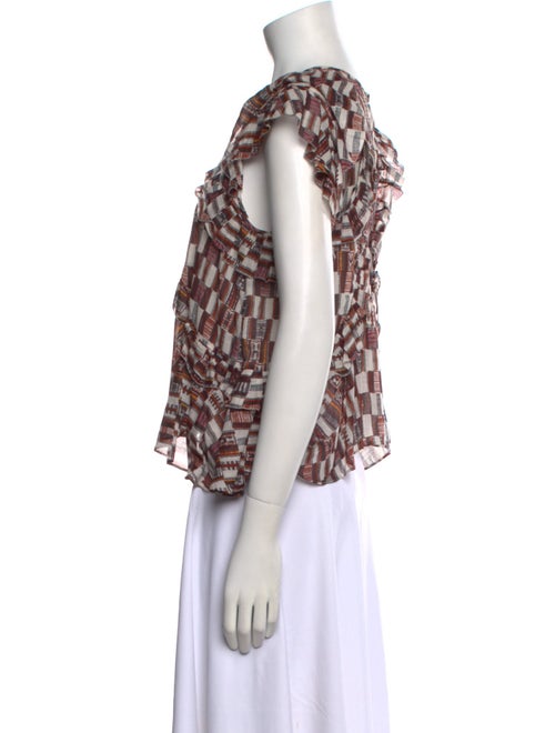 Étoile Isabel Marant Printed Scoop Neck Crop Top