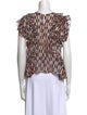 Étoile Isabel Marant Printed Scoop Neck Crop Top