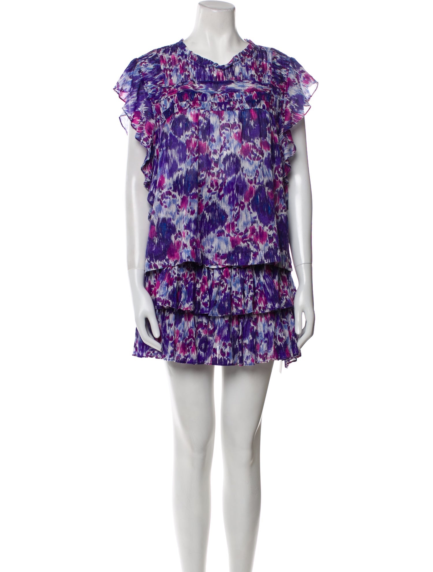 Étoile Isabel Marant Floral Print Ruffle Embellishment Skirt Set