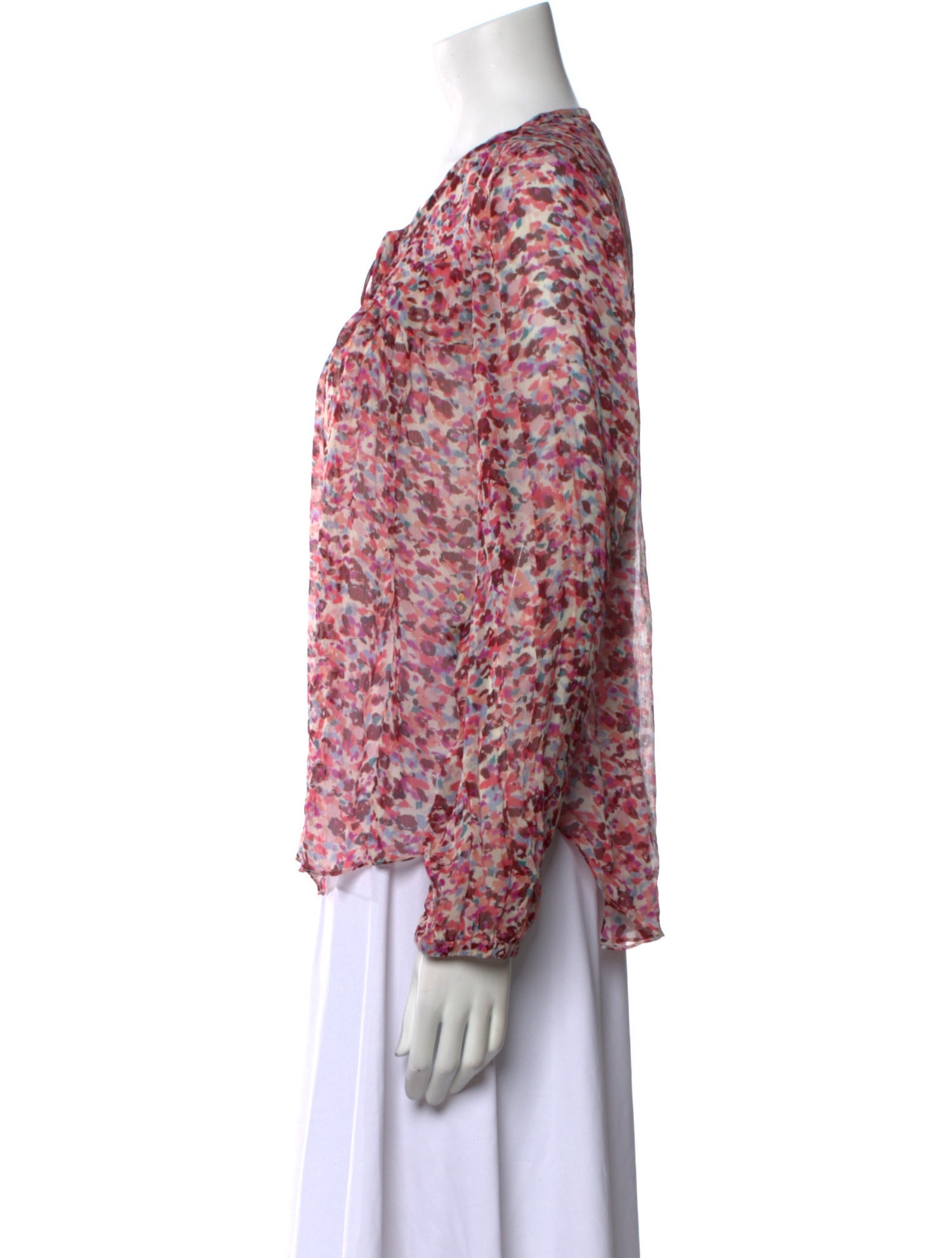 Étoile Isabel Marant Printed Tie Neck Blouse