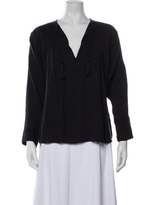 Étoile Isabel Marant V-Neck Long Sleeve Blouse