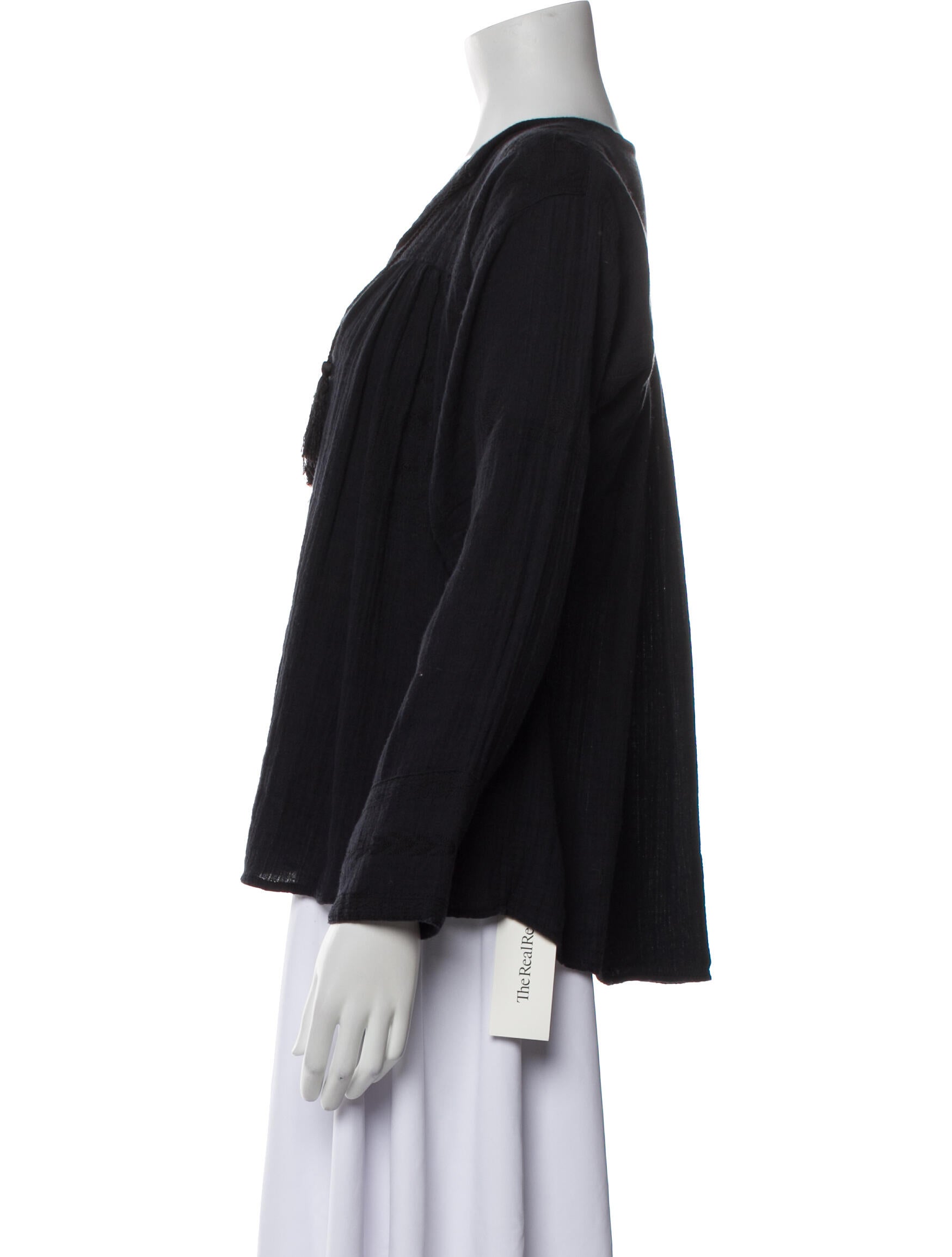 Étoile Isabel Marant V-Neck Long Sleeve Blouse