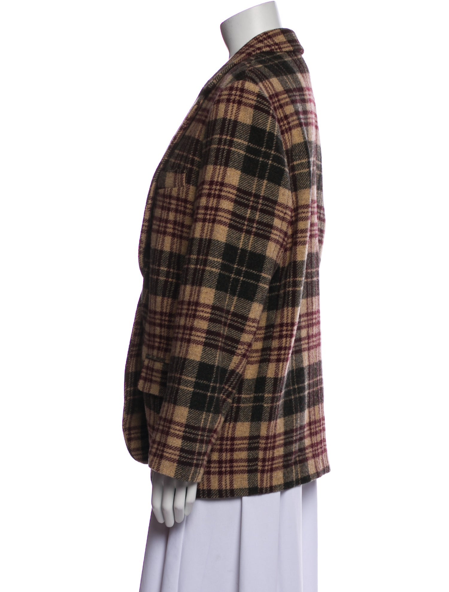 Étoile Isabel Marant Wool Plaid Print Blazer