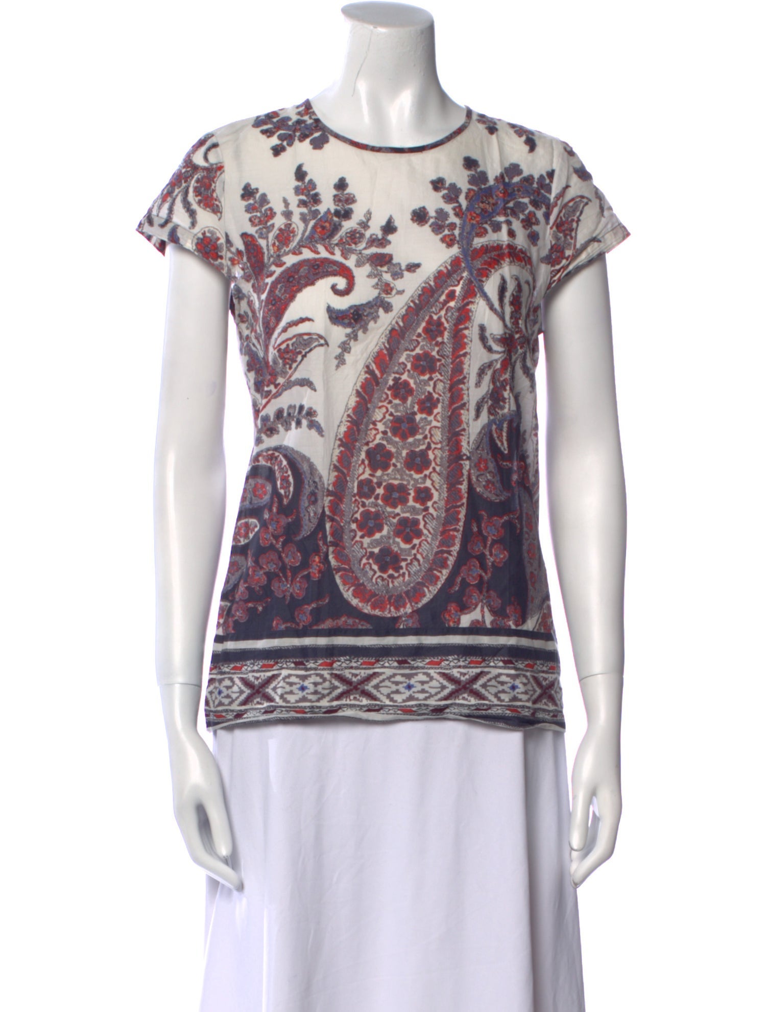 Étoile Isabel Marant Paisley Print Crew Neck T-Shirt