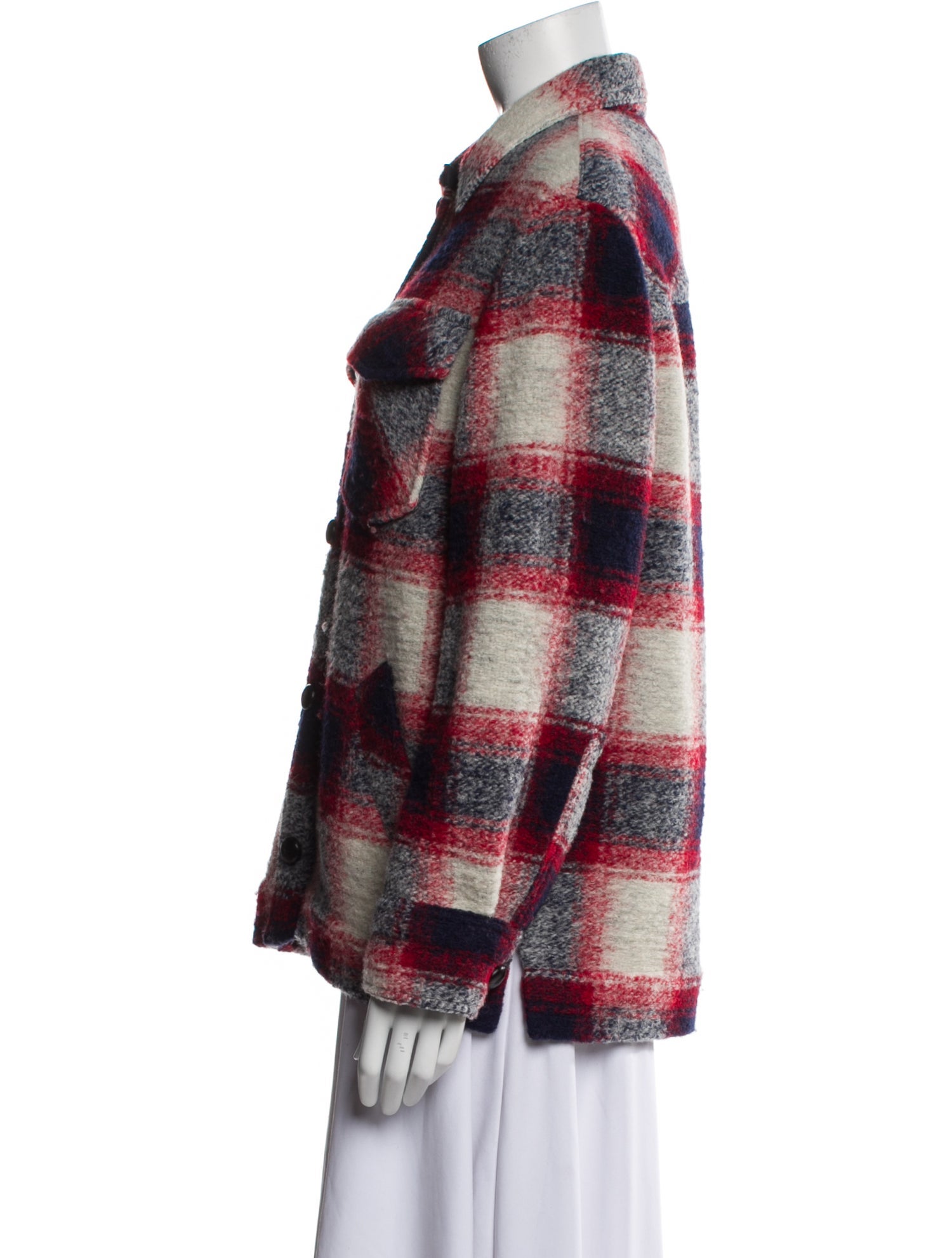 Étoile Isabel Marant Wool Plaid Print Jacket