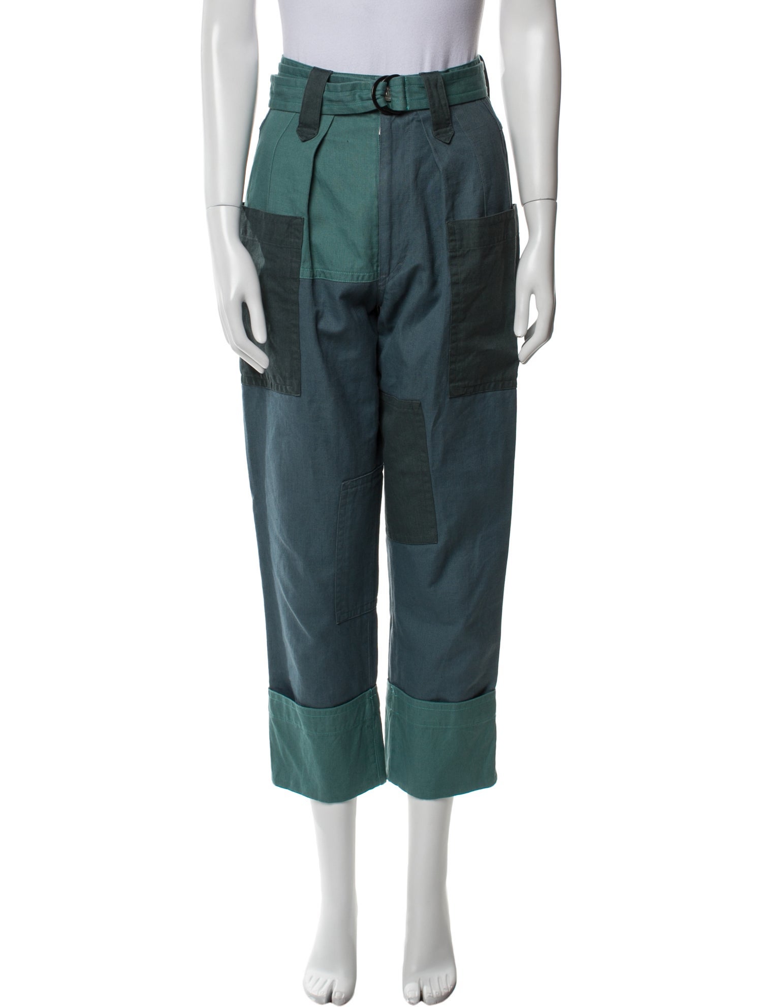 Étoile Isabel Marant Colorblock Pattern Straight Leg Pants