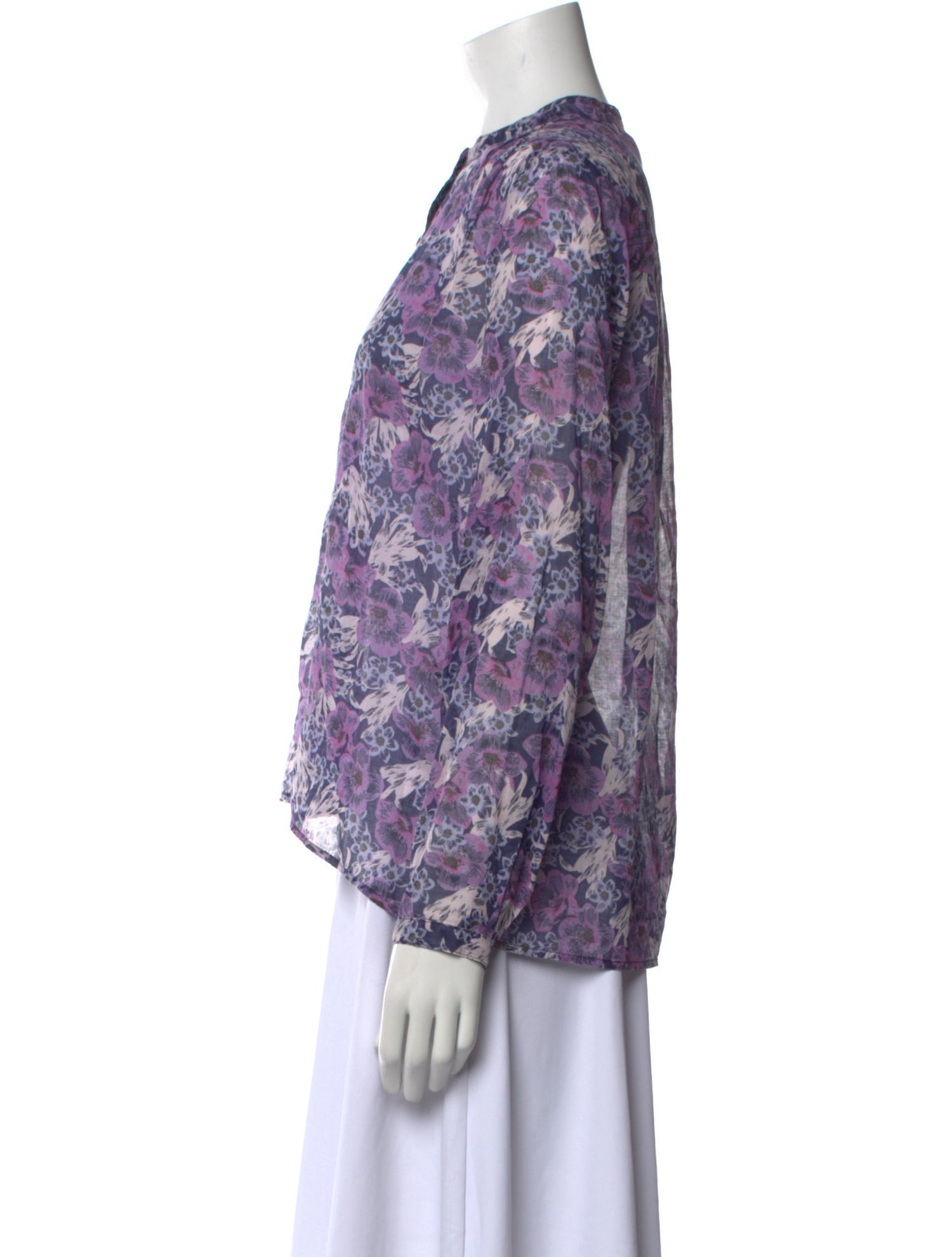 Étoile Isabel Marant Floral Print Mock Neck Blouse