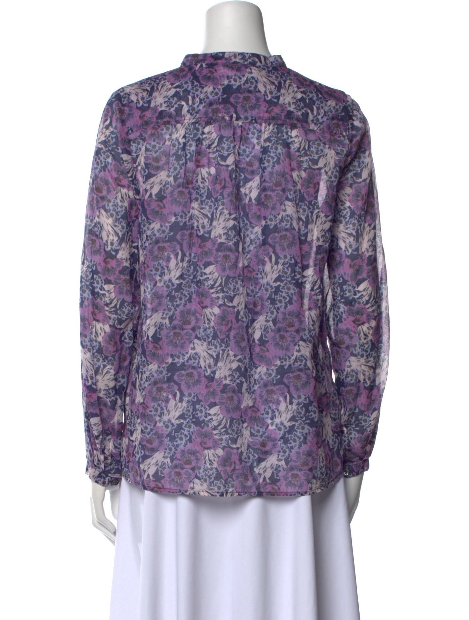 Étoile Isabel Marant Floral Print Mock Neck Blouse