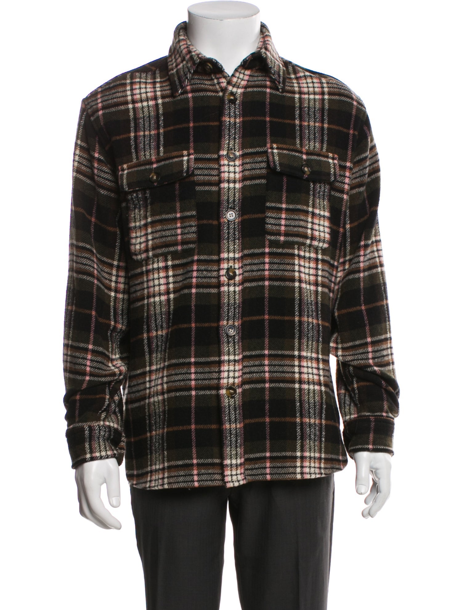 Étoile Isabel Marant Wool Plaid Print Peacoat