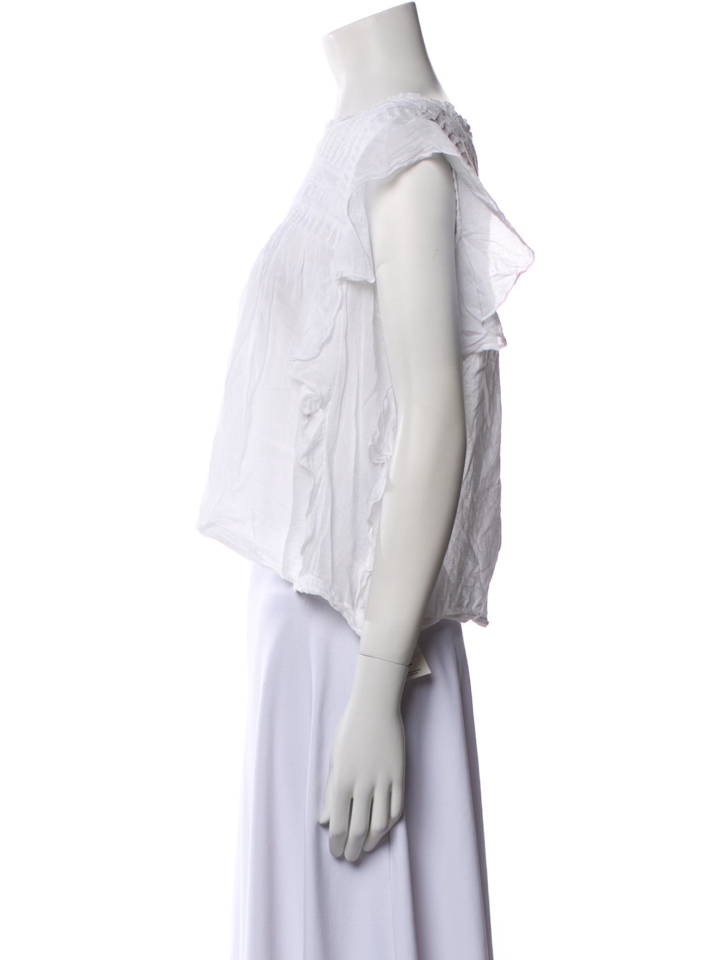 Étoile Isabel Marant Scoop Neck Short Sleeve Crop Top