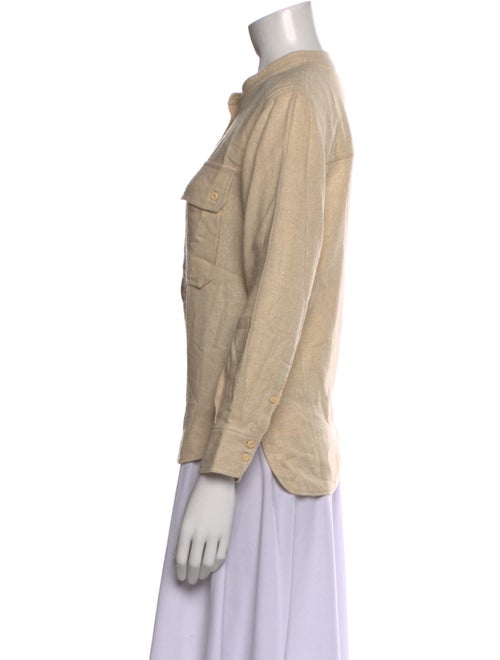 Étoile Isabel Marant Silk Mock Neck Button-Up Top