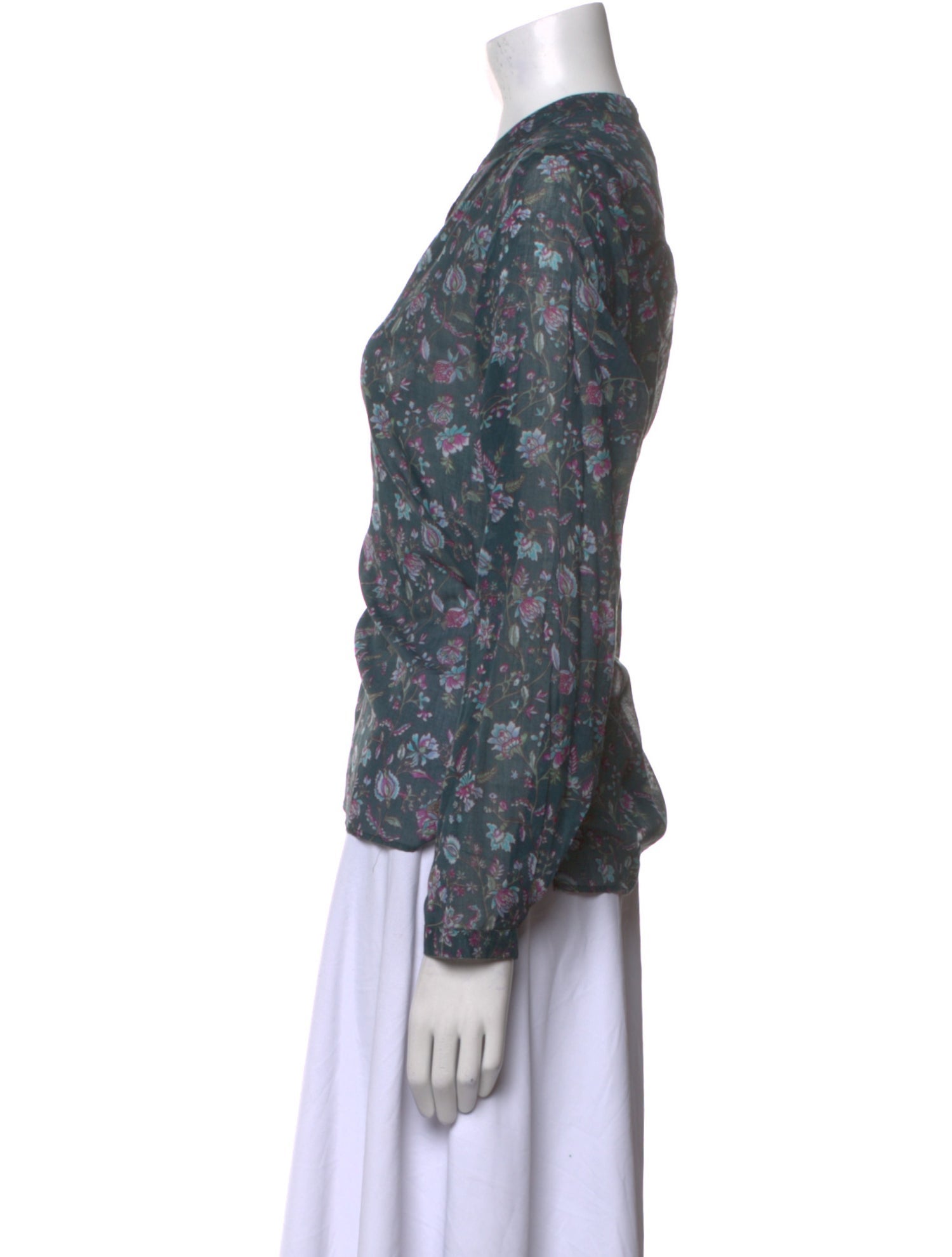 Étoile Isabel Marant Floral Print Mock Neck Blouse