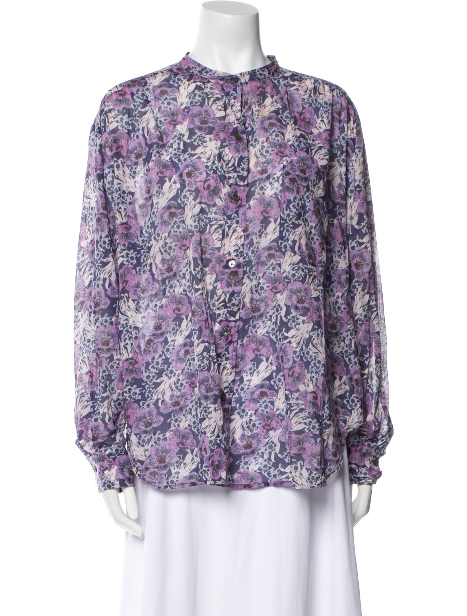 Étoile Isabel Marant Floral Print Crew Neck Blouse