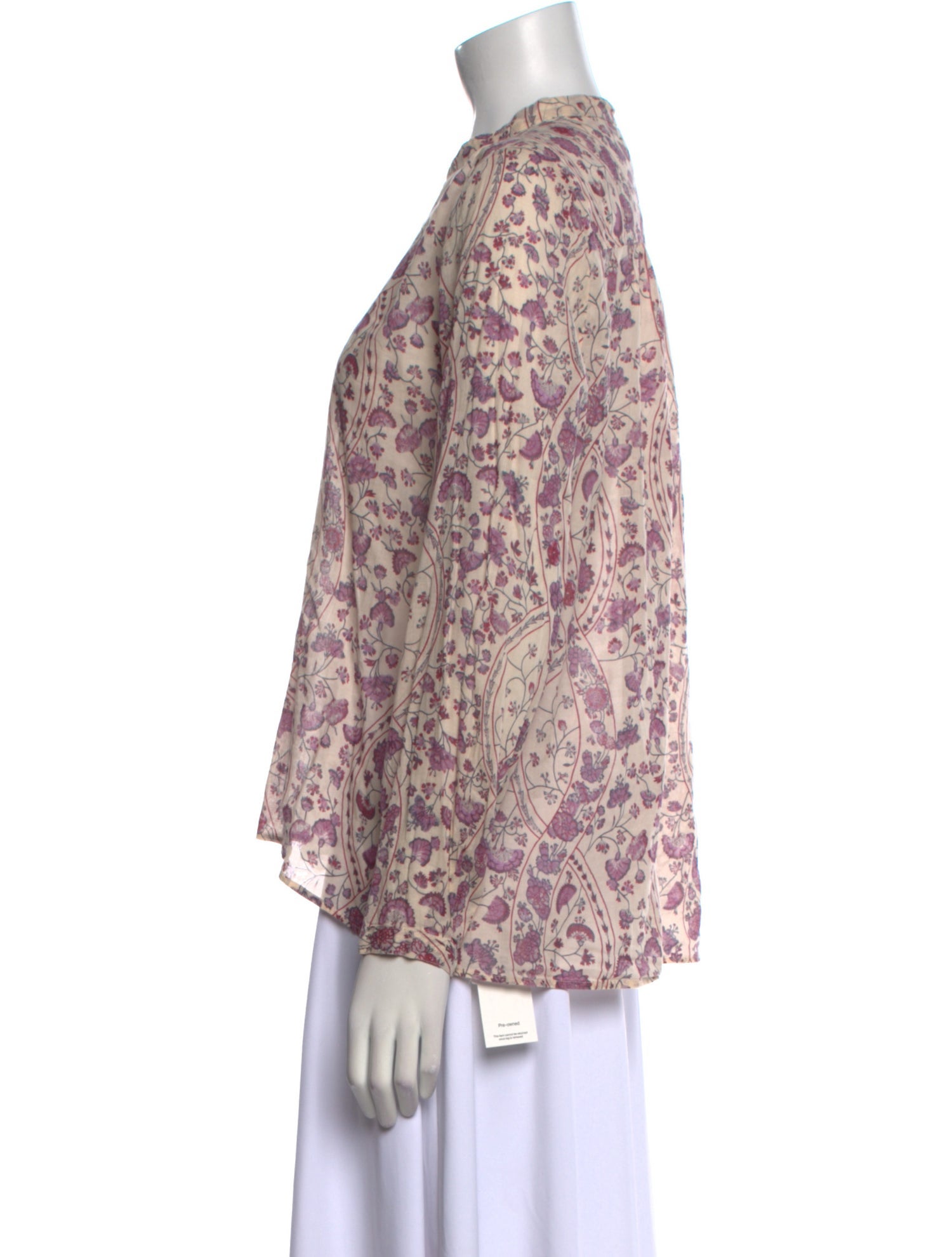 Étoile Isabel Marant Floral Print Mock Neck Blouse