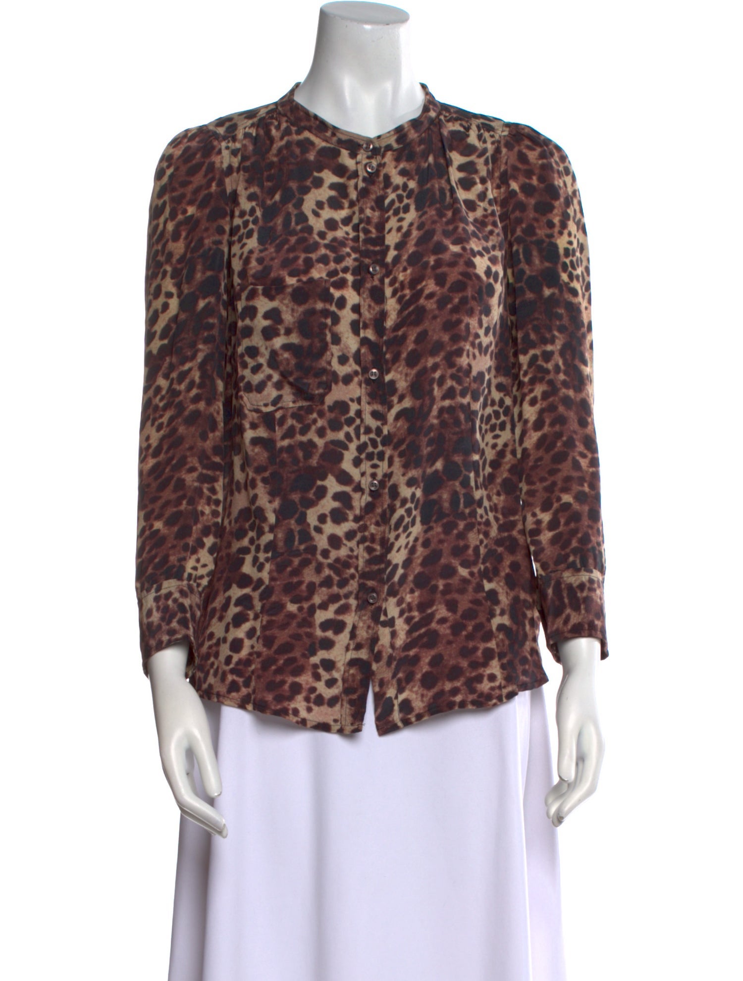 Étoile Isabel Marant Silk Animal Print Blouse