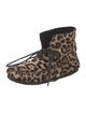 Étoile Isabel Marant Ponyhair Animal Print Lace-Up Boots